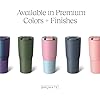 BrüMate Nav 25oz 100% Leak Proof Insulated Travel Tumbler with Magnetic BevLock™ Lid - Double Wall Cup-Holder Friendly Stainless Steel Mug (Neon Pink)