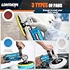 LDHTHOPI Buffer Polisher, 1600W 7 Inch/6 Inch Rotary Buffer Polisher Waxer, 7 Variable Speed 1000-3500 RPM, Detachable Handle for Car, Boat Sanding, Polishing, Waxing