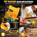 180° Rotatable Cordless Leaf Blower Compatible for DeWalt 20V Battery(Not Included), 90 MPH 6-Speed Handheld Blower with LED & Power Indicator, Extended Nozzle for Lawn, Garage, Car Cleaning