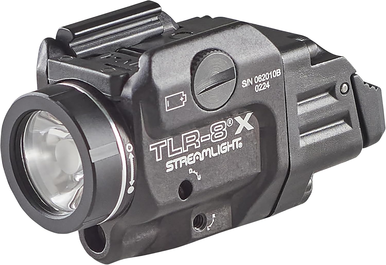 Streamlight 69414 TLR-8 X 500-Lumen Tactical Weapon Light with Integrated Red Aiming Laser for Select Handguns