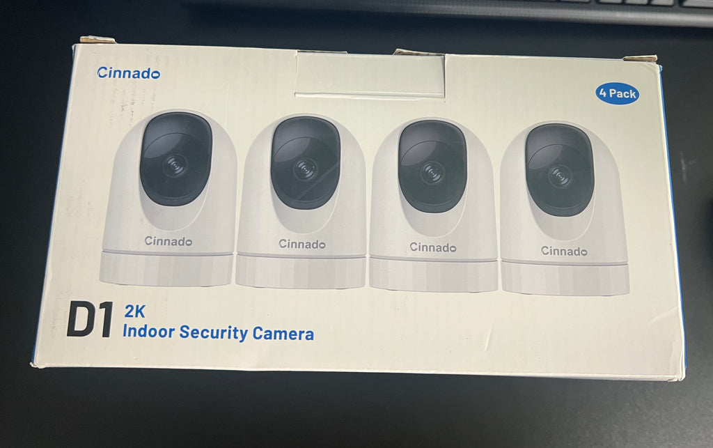 Cinnado 2K Home Security Cameras-2.4Ghz WiFi Indoor Camera with 360° Motion Detection for Pets/Nanny/Baby/Dog, 2 Way Audio, 24/7 SD Card Storage, Cloud Storage, Works with Alexa & Google Home, D1 4P