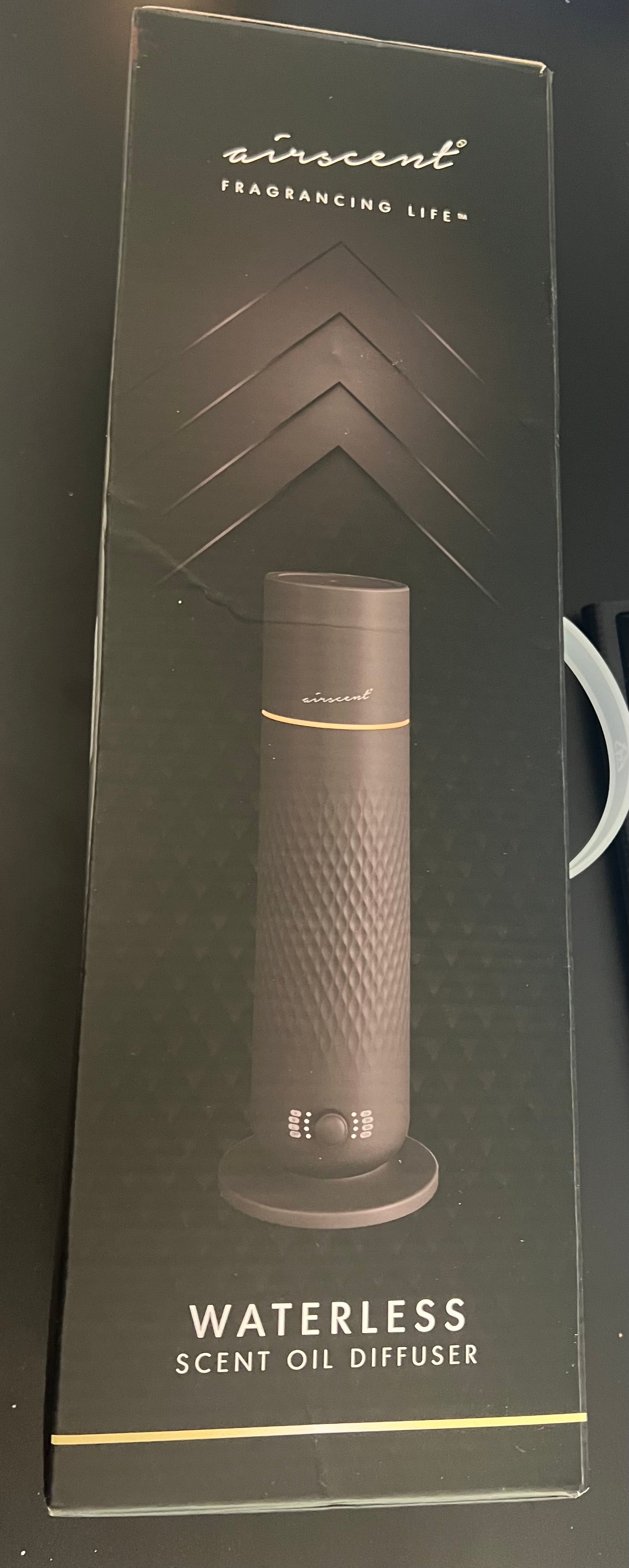 The AirScent Waterless Diffuser - Cold Air Scent Diffuser Oil Machine for Homes, Offices, Hotels and Spas - Aromatherapy Diffuser for Aesthetic Scenting - Black - 4.05 Oz - Fragrance Not Included