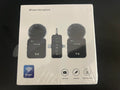 PQRQP 3 in 1 Wireless Lavalier Microphone for iPhone Android & Camera, Mini Clip-On Mic for Video Recording TikTok YouTube Interview, Noise Cancelling, 328ft Range, 18H Battery